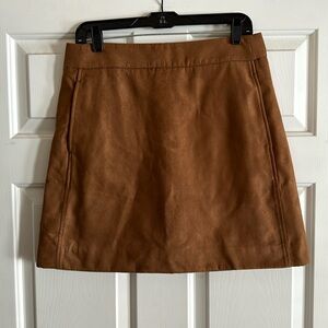 J Crew Faux Suede Mini Skirt